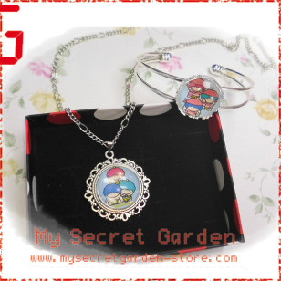 Cheery Chums / Goropikadon Cabochon Necklace and Bracelet Set 1a or 1b